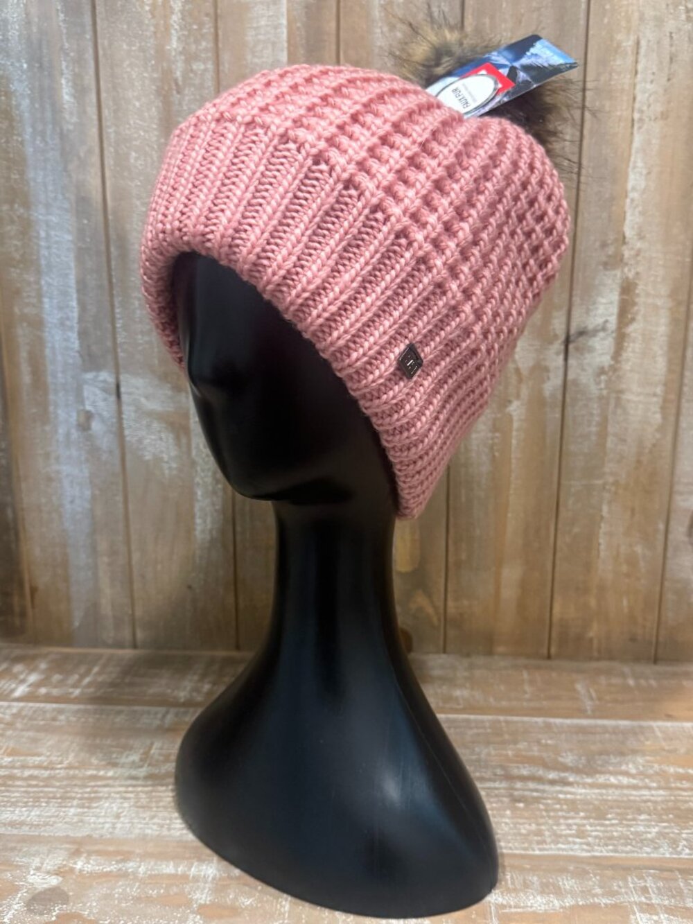 Helly Hansen Snowfall Beanie Women's Hat Pink Knit Pom Pom Outdoor New